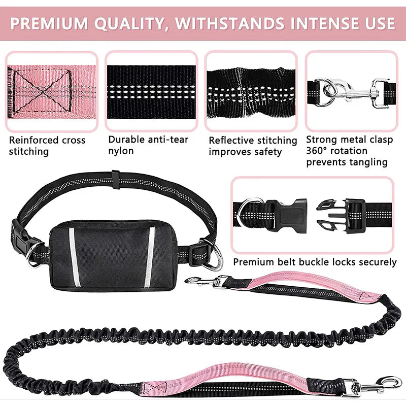 New Hand Free Dog Leash for Pet Walking & Running