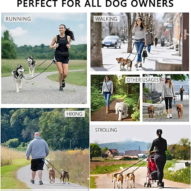 New Hand Free Dog Leash for Pet Walking & Running